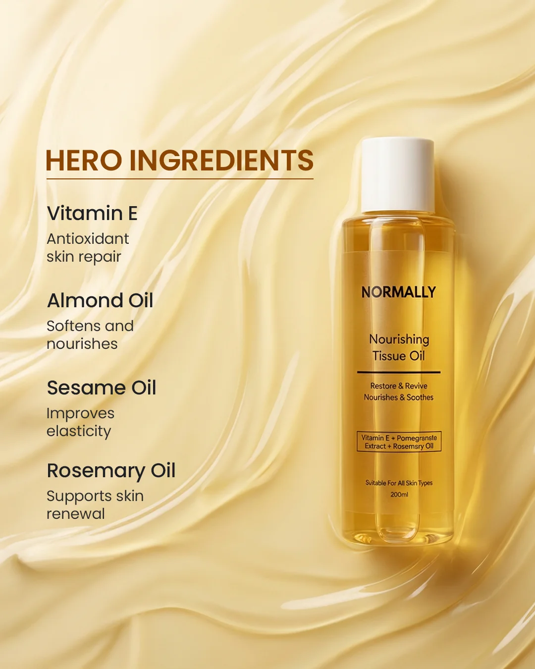 NORMALLY - Nourishing Tissue Oil 200ml - 3