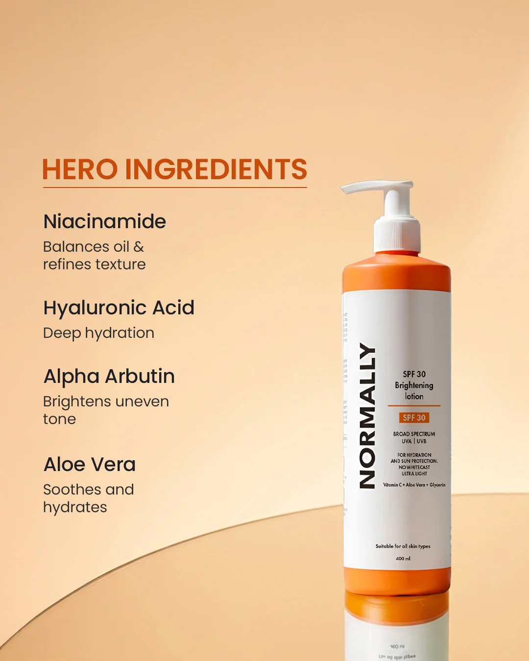 NORMALLY - SPF 30 Brightening Lotion 400ml - 3