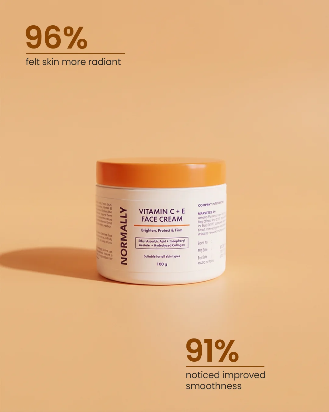 NORMALLY - Vitamin C + E Face Cream 100g - 4